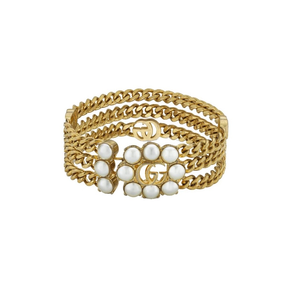 Gucci Double G layered bracelet